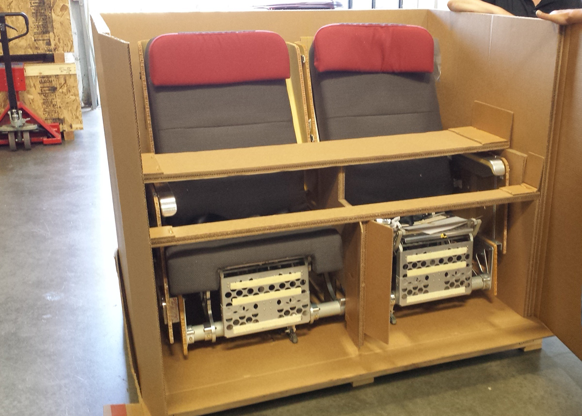 Airline Passenger Seats in Packaging